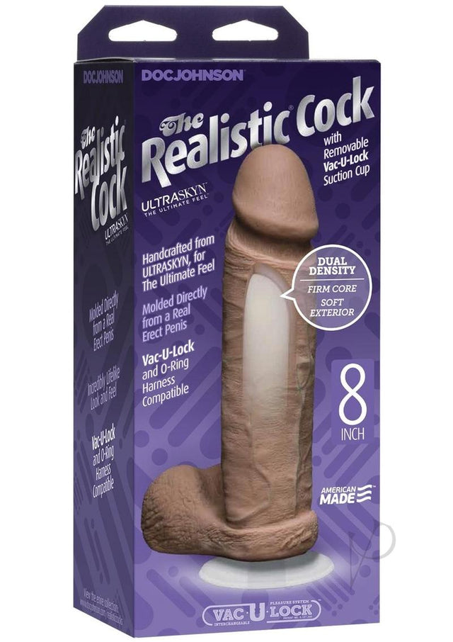 The Realistic Cock Ultraskyn Dildo 8in - Caramel