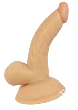 Real Skin All American Mini Whoppers Dildo with Balls 4in - Vanilla