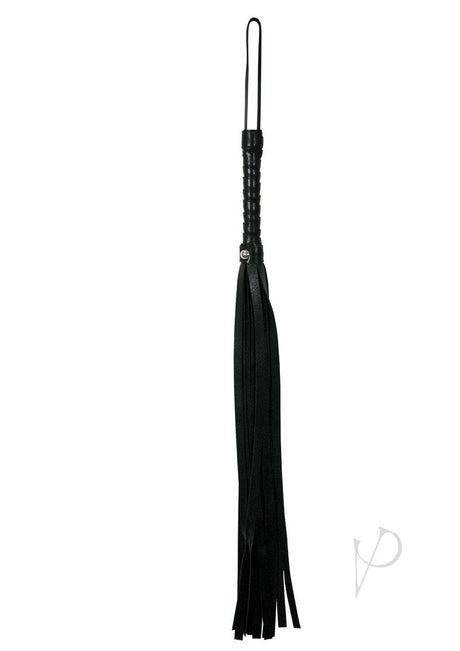 Sex and Mischief Mini Faux Leather Flogger - Black