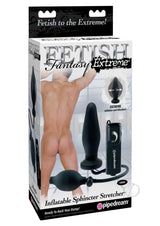 Fetish Fantasy Extreme Vibrating Inflatable Sphincter Stretcher Butt Plug with Remote Control - Black