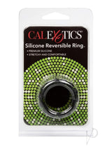 Silicone Reversible Enhancer Cock Ring - Black