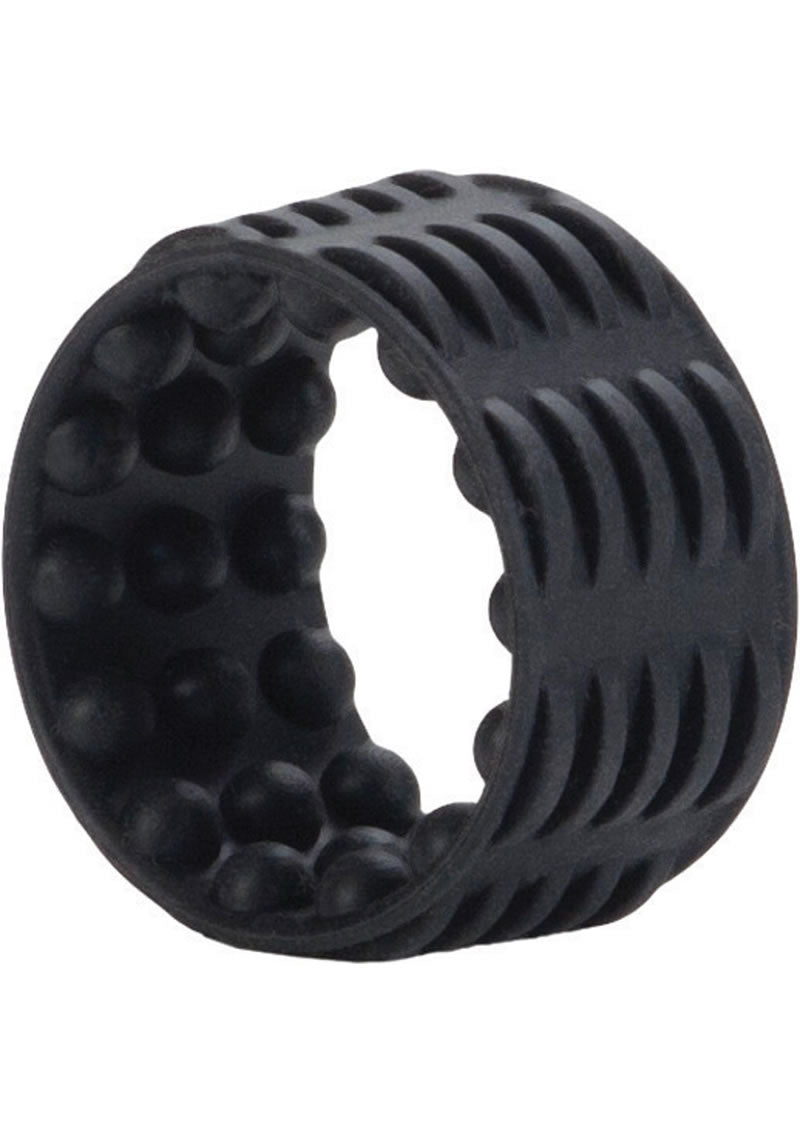 Silicone Reversible Enhancer Cock Ring - Black