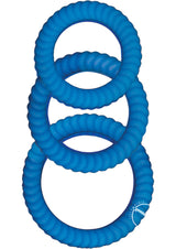 Ram Ultra Cocksweller Silicone Cock Rings - Blue