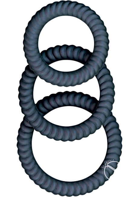 Ram Ultra Cocksweller Silicone Cock Rings - Black