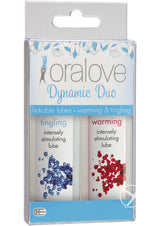 Oralove Dynamic Duo Lickable Warming and Tingling Lubricant 1oz (2 per set)