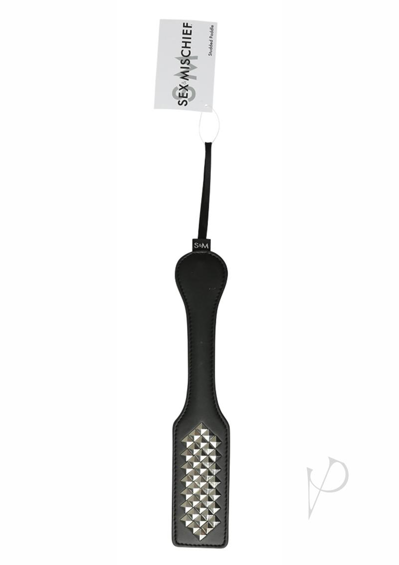 Sex and Mischief Studded Paddle 12.5in - Black