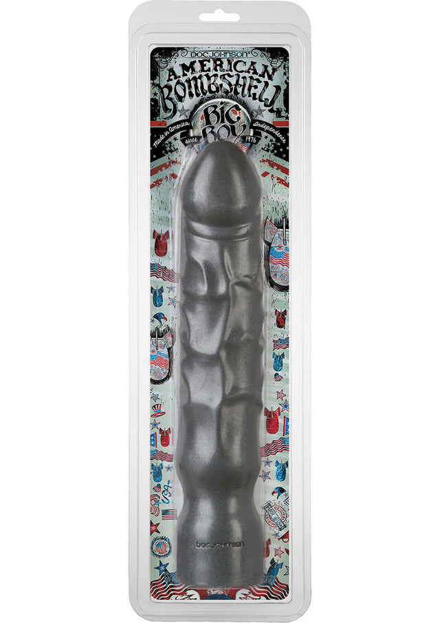 American Bombshell Big Boy Dildo 11.4in - Gun Metal