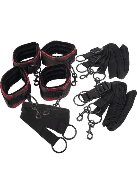 Scandal Bed Restraints Red/Black