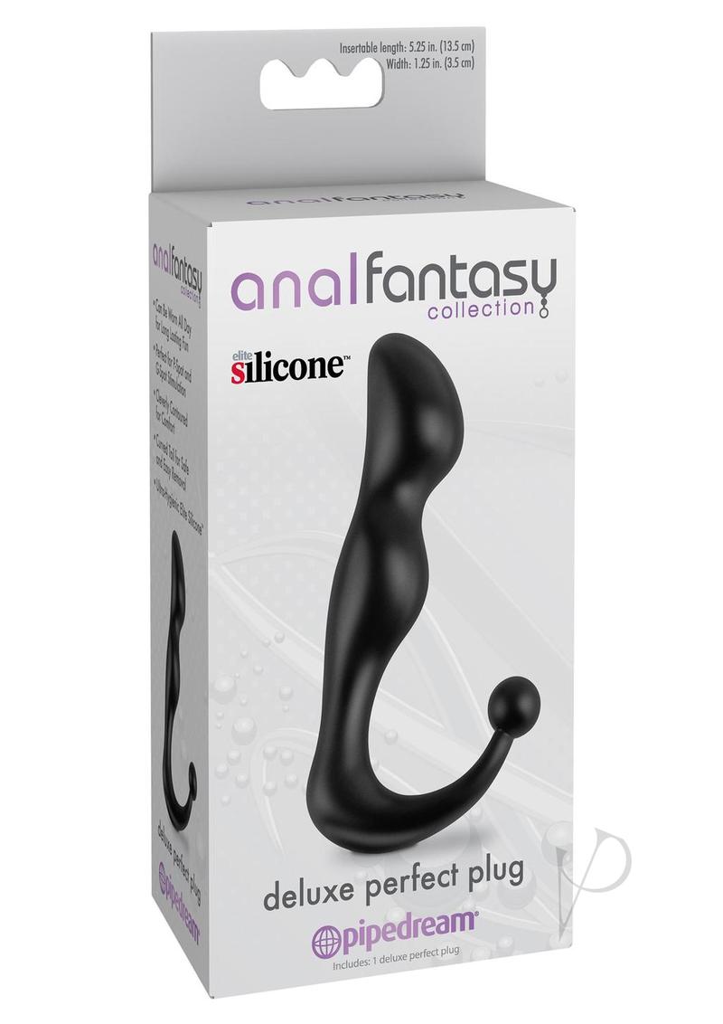 Anal Fantasy Collection Deluxe Perfect Silicone Plug 5.25in - Black