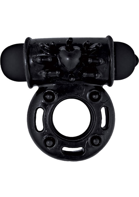 Hero Dynamic Scream Maker Vibrating Cock Ring - Black