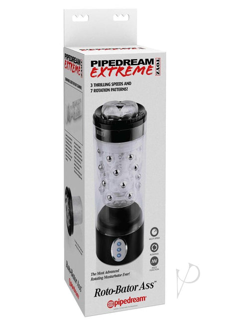 Pipedream Extreme Toyz Roto-Bator Ass Masturbator - Butt - Clear/Black
