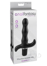 Anal Fantasy Collection 9 Function Waterproof Prostate Vibrator 4.5in - Black