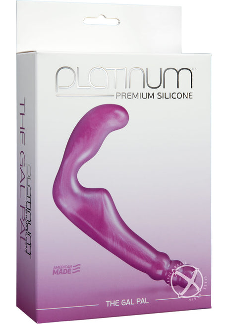 Platinum Premium Silicone The Gal Pal Strapless Strap-On G-Spot Dildo 6.2in - Purple