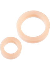 Platinum Premium Silicone The Cock Rings Dual Pack (2 Piece Kit) - Vanilla
