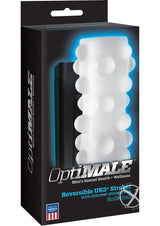 OptiMALE Rollerball Reversible Ultraskyn Masturbator - Frost