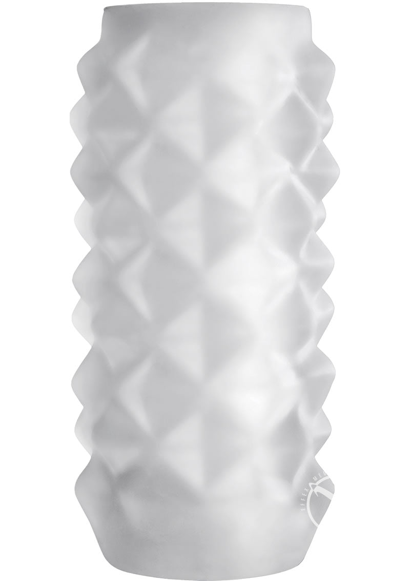 OptiMale Studs Reversible Ultraskyn Masturbator - Frost