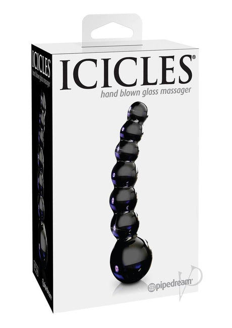 Icicles No 66 Beaded Anal Probe 4.75in - Black