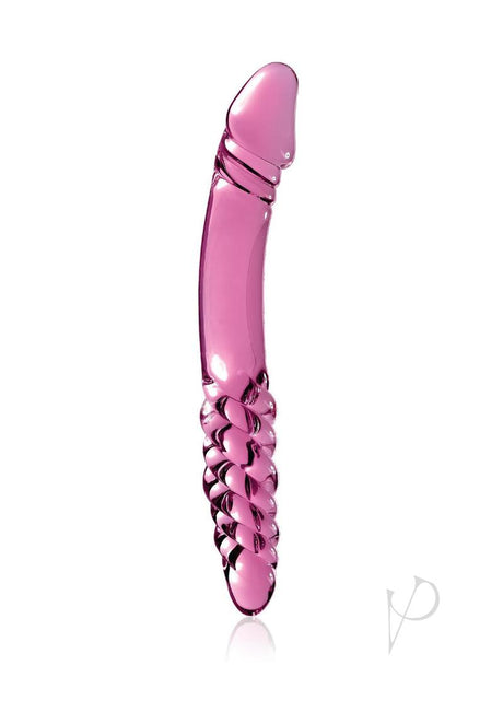 Icicles No. 57 Double-Sided Textured Glass Double Dildo 9in - Pink