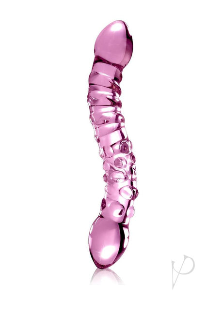 Icicles No. 55 Double-Sided Textured Glass Dildo 9in - Pink