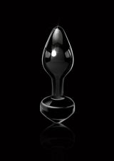 Icicles No 44 Glass Anal Plug - Black