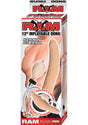 Ram Inflatable Latex Dildo 12in - Vanilla