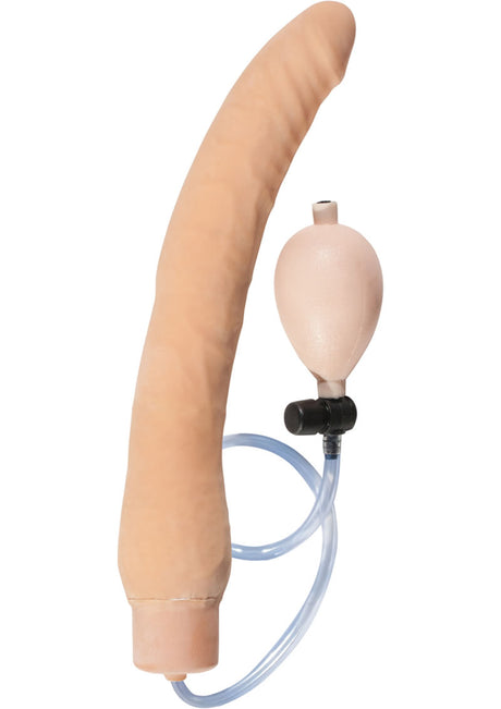 Ram Inflatable Latex Dildo 12in - Vanilla