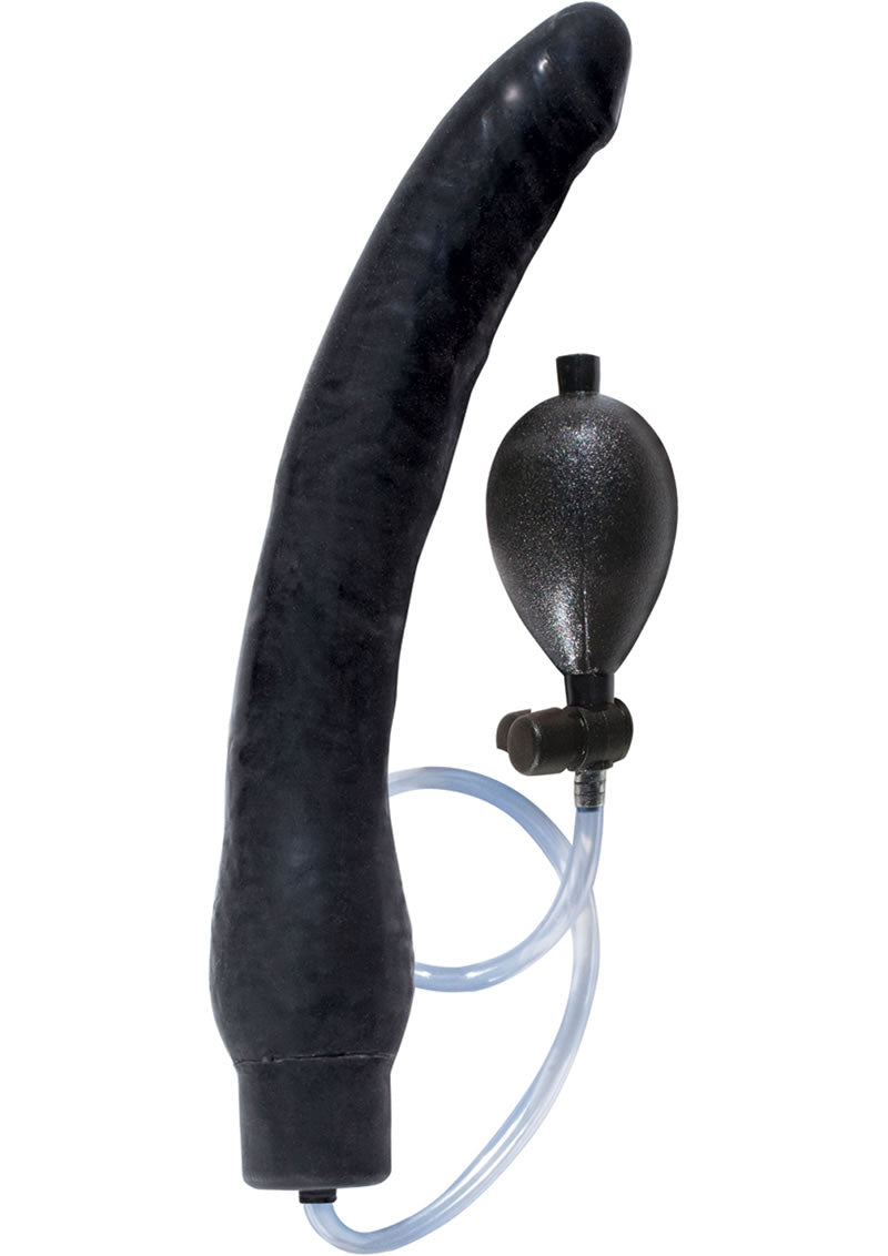 Ram Inflatable Latex Dildo 12in - Black