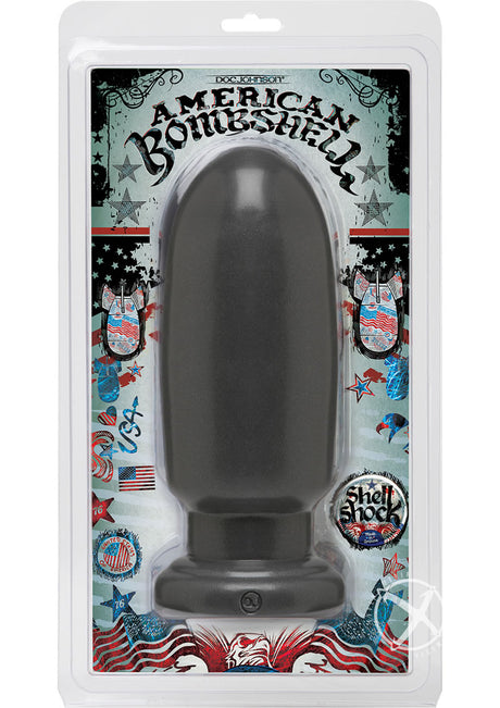 American Bombshell Shell Shock Anal Plug - Large - Gun Metal