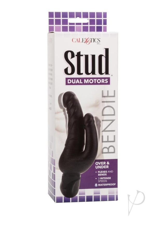 Bendie Stud Over and Under Vibrator - Black