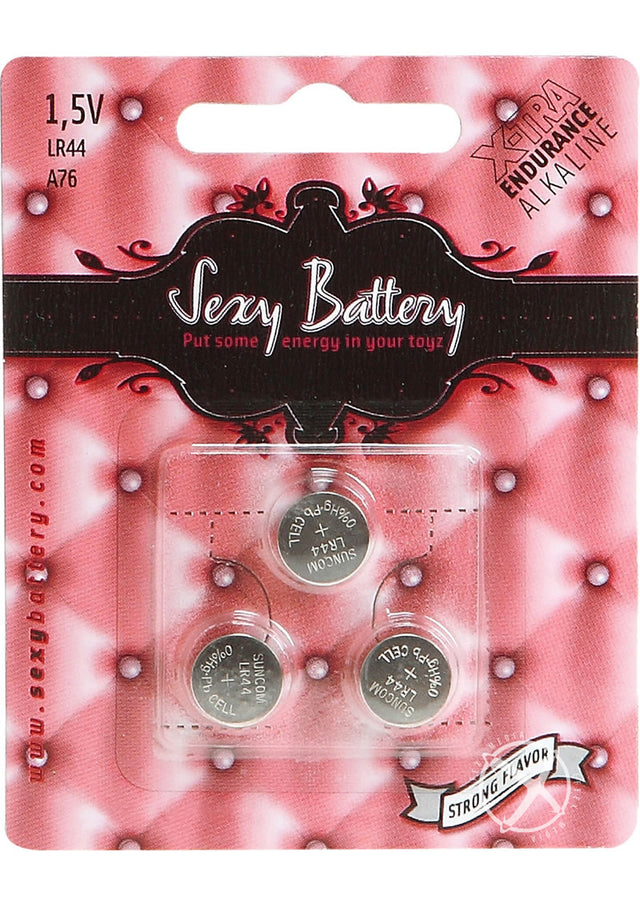 Sexy Battery Xtra Endurance Alkaline Batteries LR44 A76/ 1.5V (3 Pack)