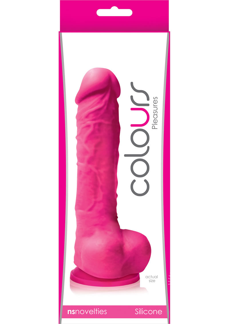 Colours Pleasures Silicone Dildo 5in - Pink