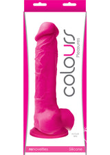 Colours Pleasures Silicone Dildo 8in - Pink