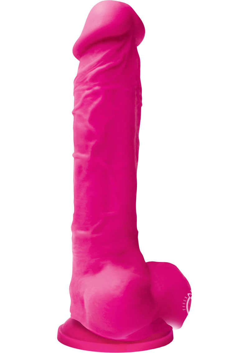 Colours Pleasures Silicone Dildo 8in - Pink