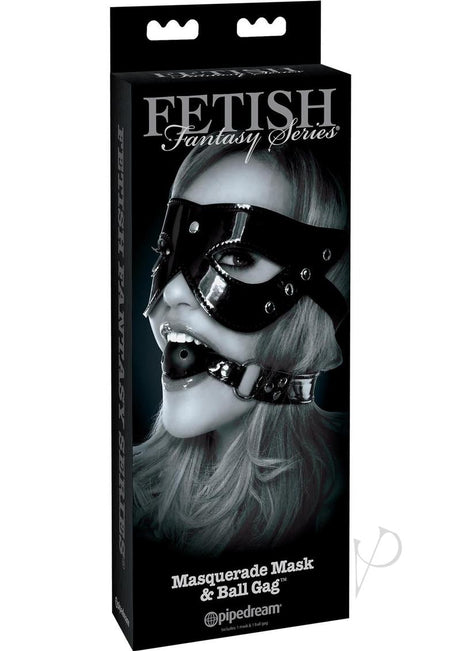 Fetish Fantasy Series Limited Edition Masquerade Mask and Ball Gag Set - Black