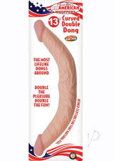 All American Whoppers Curved Double Dildo 13in - Vanilla