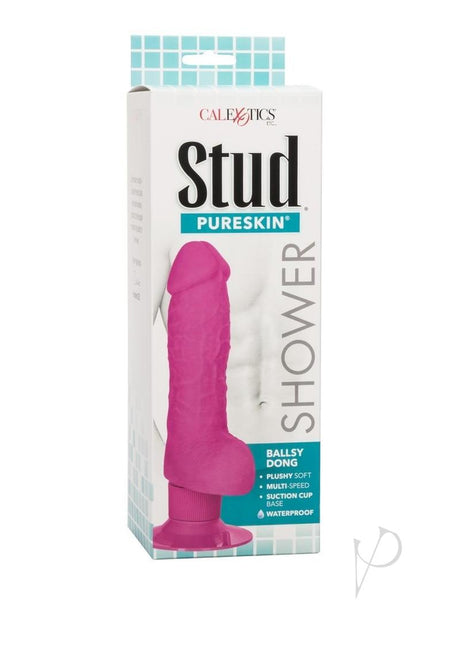 Shower Stud Ballsy Dong Pure Skin Vibrating Dildo Waterproof 5in - Pink