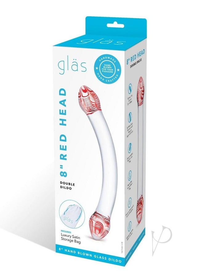 Glas Red Head Double Dildo