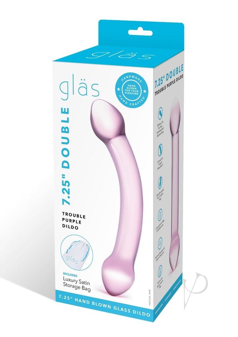 Glas Double Trouble Purple Dildo