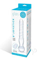 Joystick Textured Glass Dildo Clear