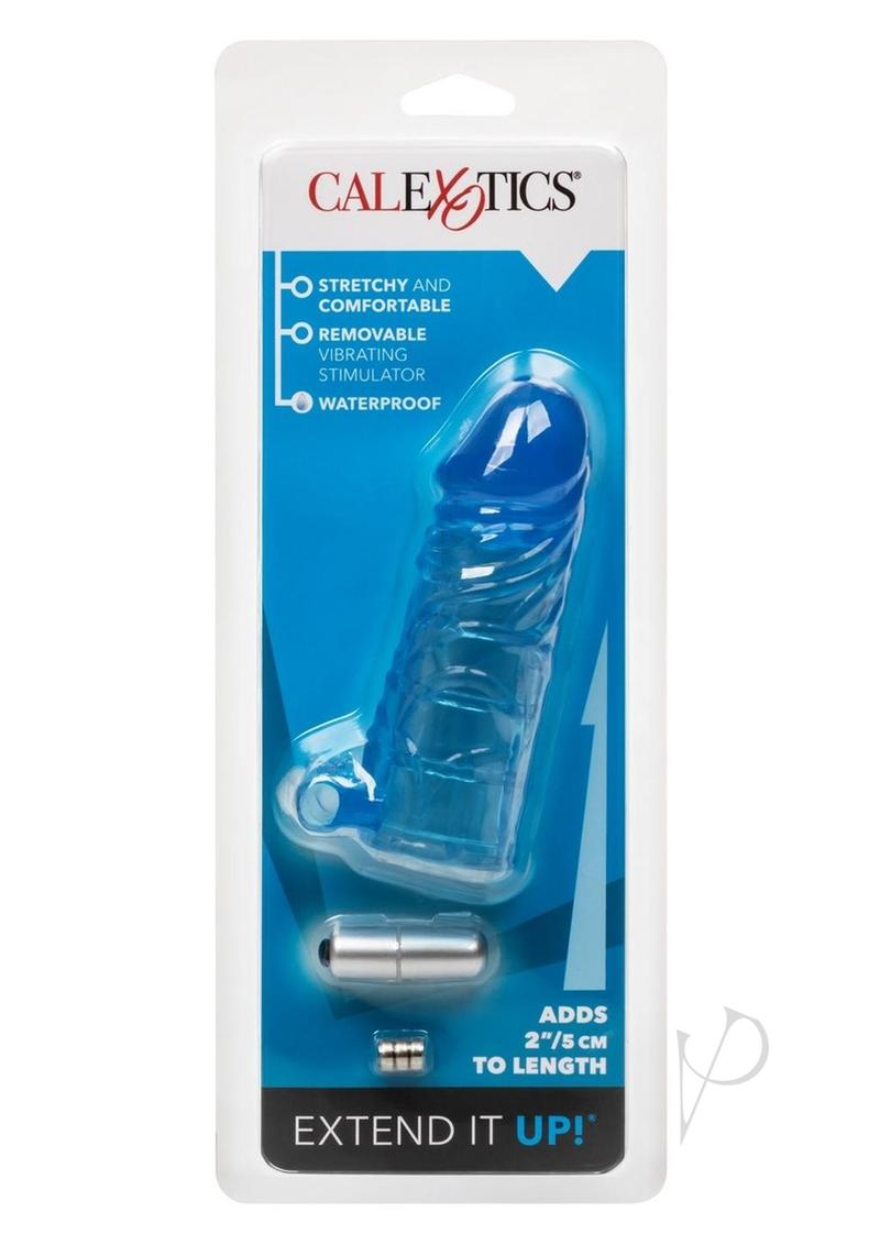 Up Extend it Up Vibrating Extension Sleeve 5in - Blue