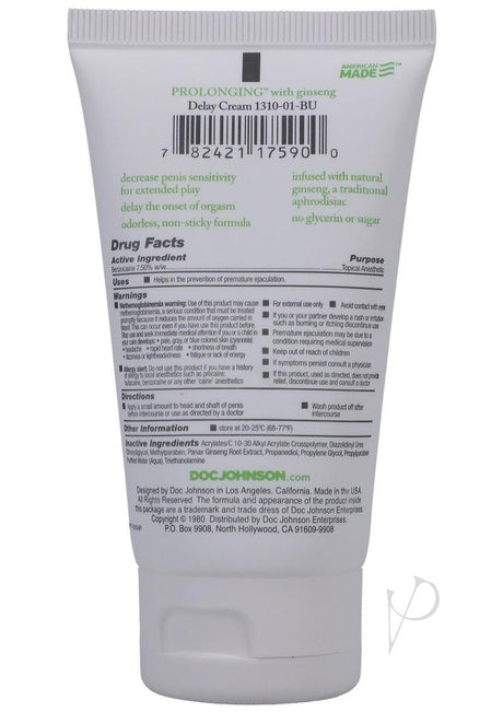 Prolonging Delay Cream For Men 2oz - Bulk