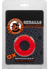 Oxballs Atomic Jock Sprocket Super Stretchy Cock Ring 2.8in - Red