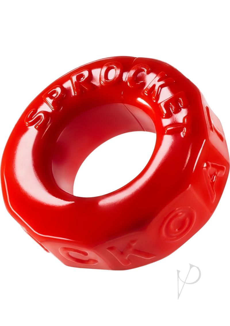 Oxballs Atomic Jock Sprocket Super Stretchy Cock Ring 2.8in - Red