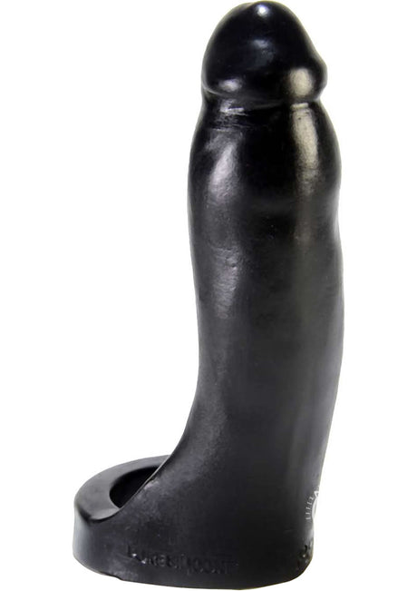 Oxballs Penetrator Silicone Cock Ring Dildo 7in - Black