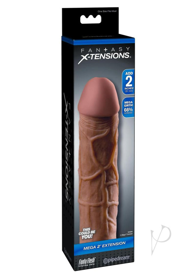 Fantasy X-Tensions Mega 2in Extension Sleeve 8in - Chocolate