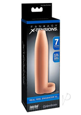 Fantasy X-Tensions Real Feel Enhancer XL Girth Enhancement Sleeve 7in - Vanilla