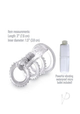 Fantasy X-Tensions Vibrating Cock Cage 3in - Clear