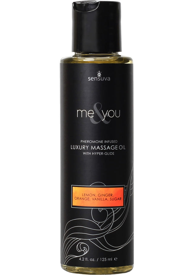 Me and You Pheromone Infused Luxury Massage Oil Lemon Ginger Orange Vanilla Sugar 4.2oz