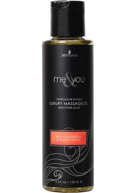 Me and You Pheromone Infused Luxury Massage Oil Wild Passionfruit Island Guava 4.2oz