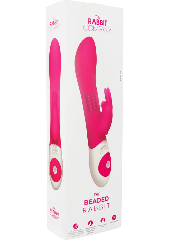 The Rabbit Company The Beaded Rabbit Rechargeable Silicone G-Spot Vibrator - Pink